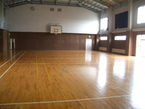 雨の日でも遊べる体育館があります。