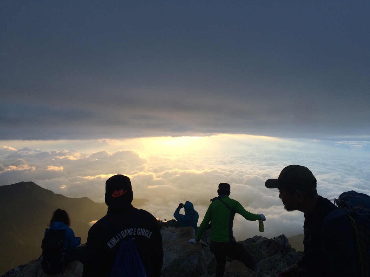 常念岳登山